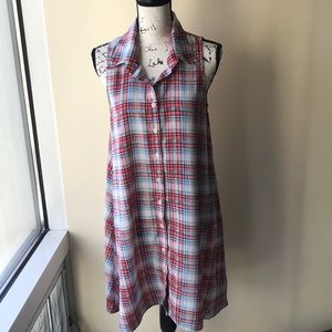 Plaid shirt dress